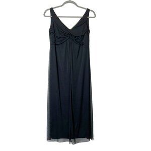 Alex Evenings Black Maxi Dress Womens Size 14W Formal Wedding